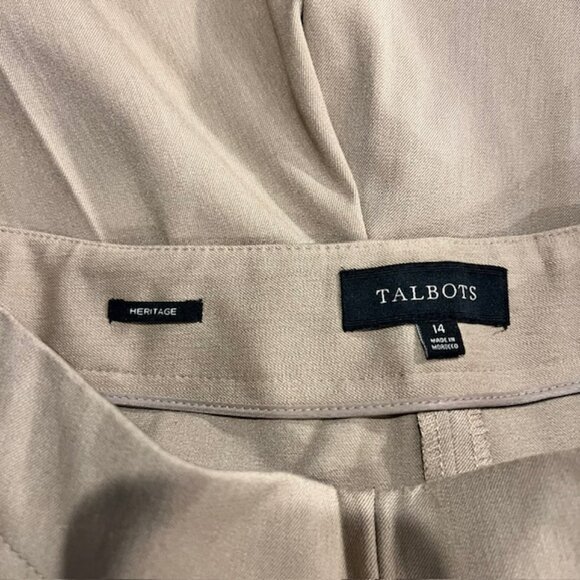 Talbots Khaki Heritage Style Dress Pants Size 14 - Picture 9 of 9